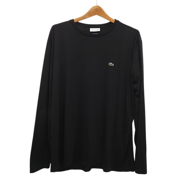 Lacoste Other - Lacoste Men’s XXL Black Long Sleeve T-Shirt Pima Cotton Logo Crewneck Classic